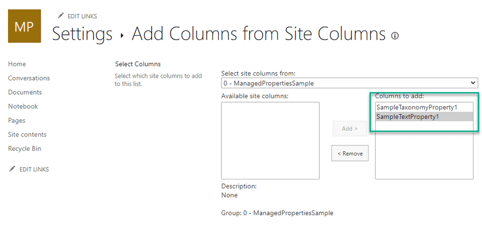 Add Site Columns to Document Library