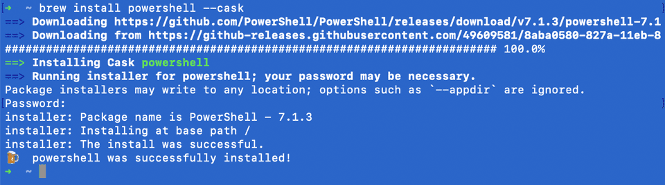 PowerShell Install Mac